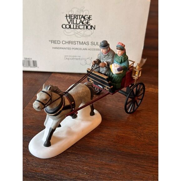Department 56 Red Christmas Sulky - Picture 5 of 8